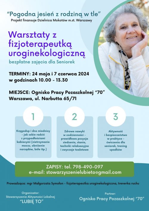 Bezpłatne zajęcia z fizjoterapeutką uroginekologiczną