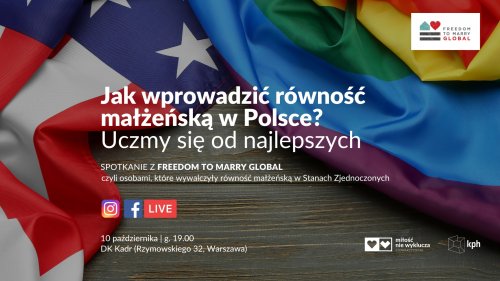 Jak wprowadzić równość małżeńską w Polsce? Uczmy się od najlepszych - spotkanie otwarte