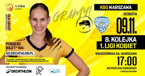 Mecz 1. Ligi Kobiet: KSG Warszawa vs WTS Solna Wieliczka