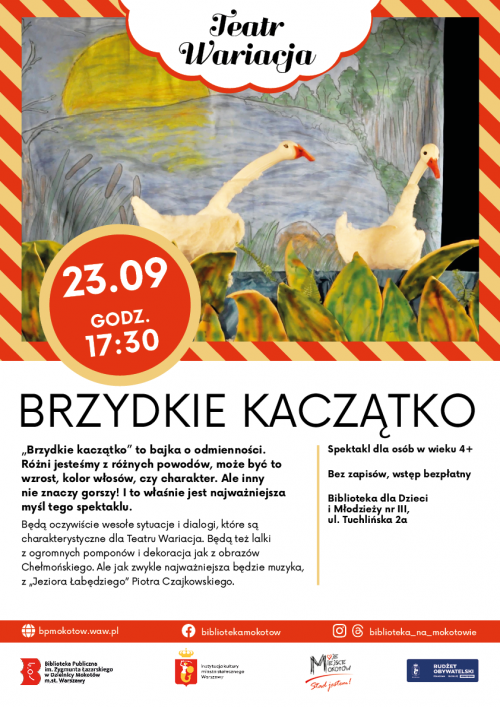 Teatr w bibliotece: Brzydkie Kaczątko