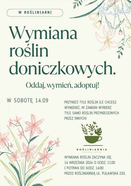 Wymiana roślin doniczkowych