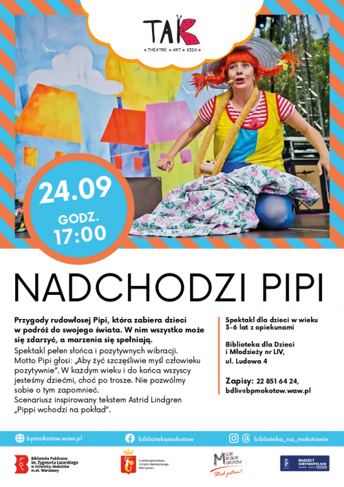 Teatr w bibliotece: nadchodzi Pipi