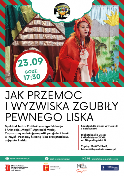 Teatr w bibliotece: Jak przemoc i wyzwiska zgubiły pewnego liska